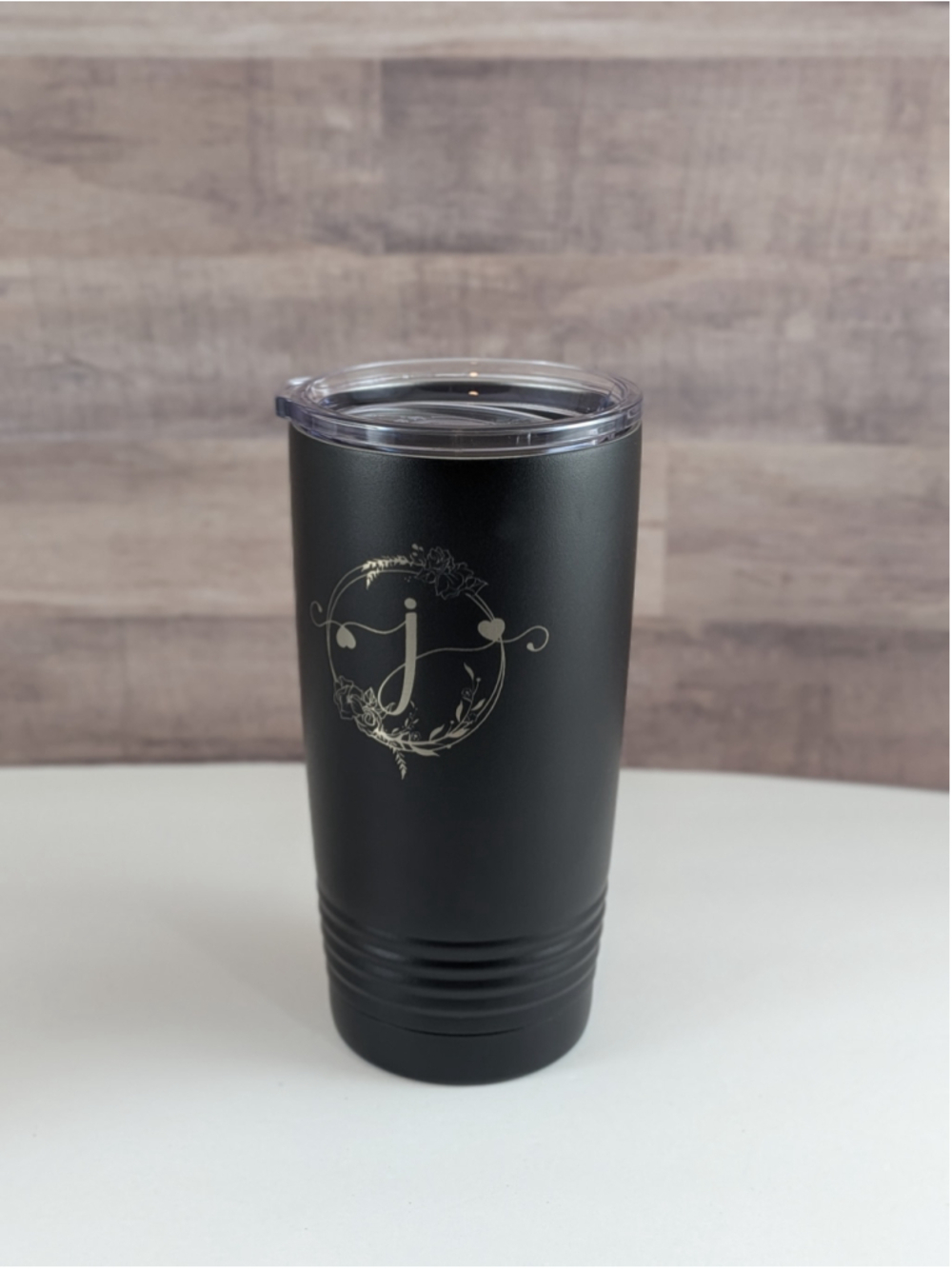 Polar Camel Black Insulated Water Bottle Thermos J Monogram